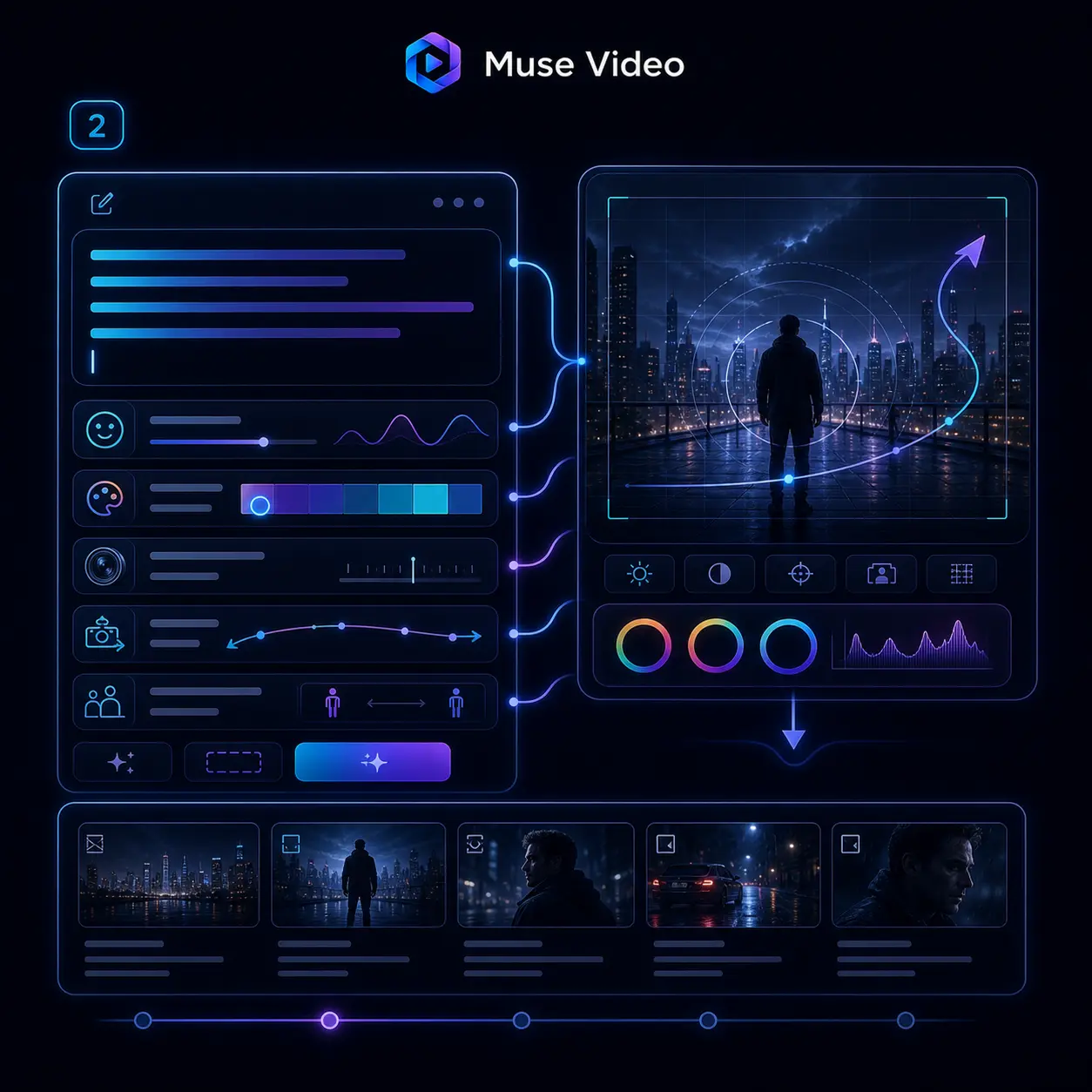 Writing a cinematic prompt for Muse Video generation